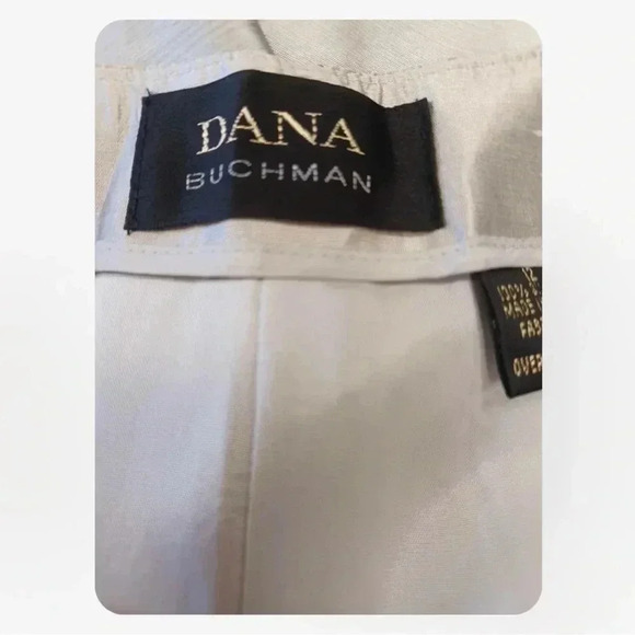 Dana Buchman 100% Silk  Silver Grey Ankle Trousers Size 12 - Picture 8 of 11